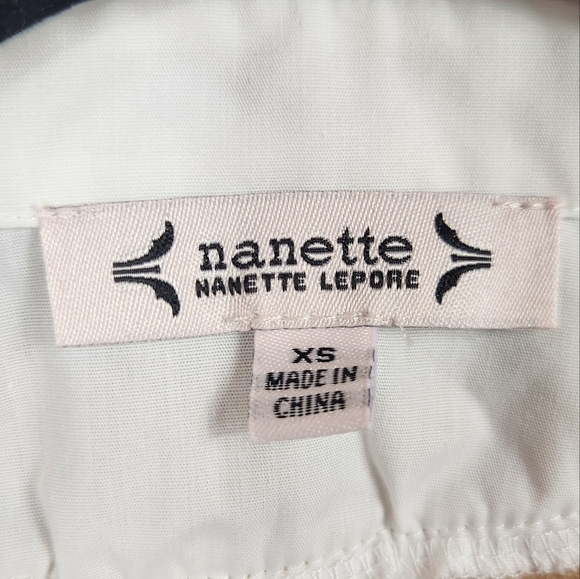 Nanette Lepore Preppy Casual Workwear Twofer Knit Sweater Blouse Camel/Tan XS - Picture 12 of 13